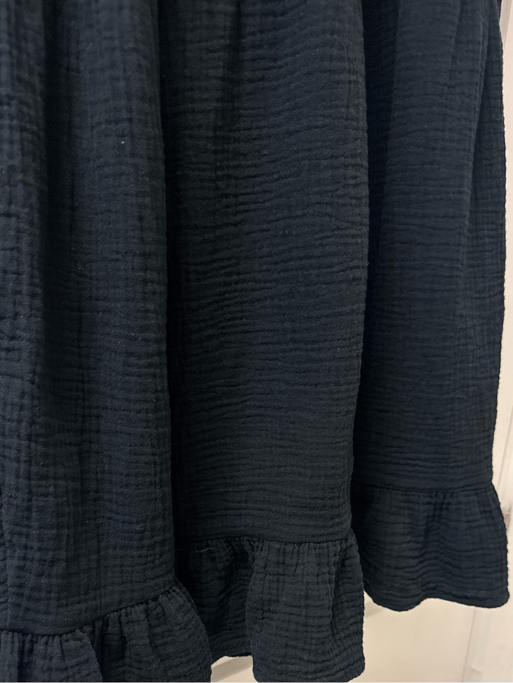 Universal Thread Black Tiered Ruffle Sleeve Maxi Dress Size Medium - Picture 7 of 16